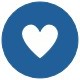 Hart blauw wit