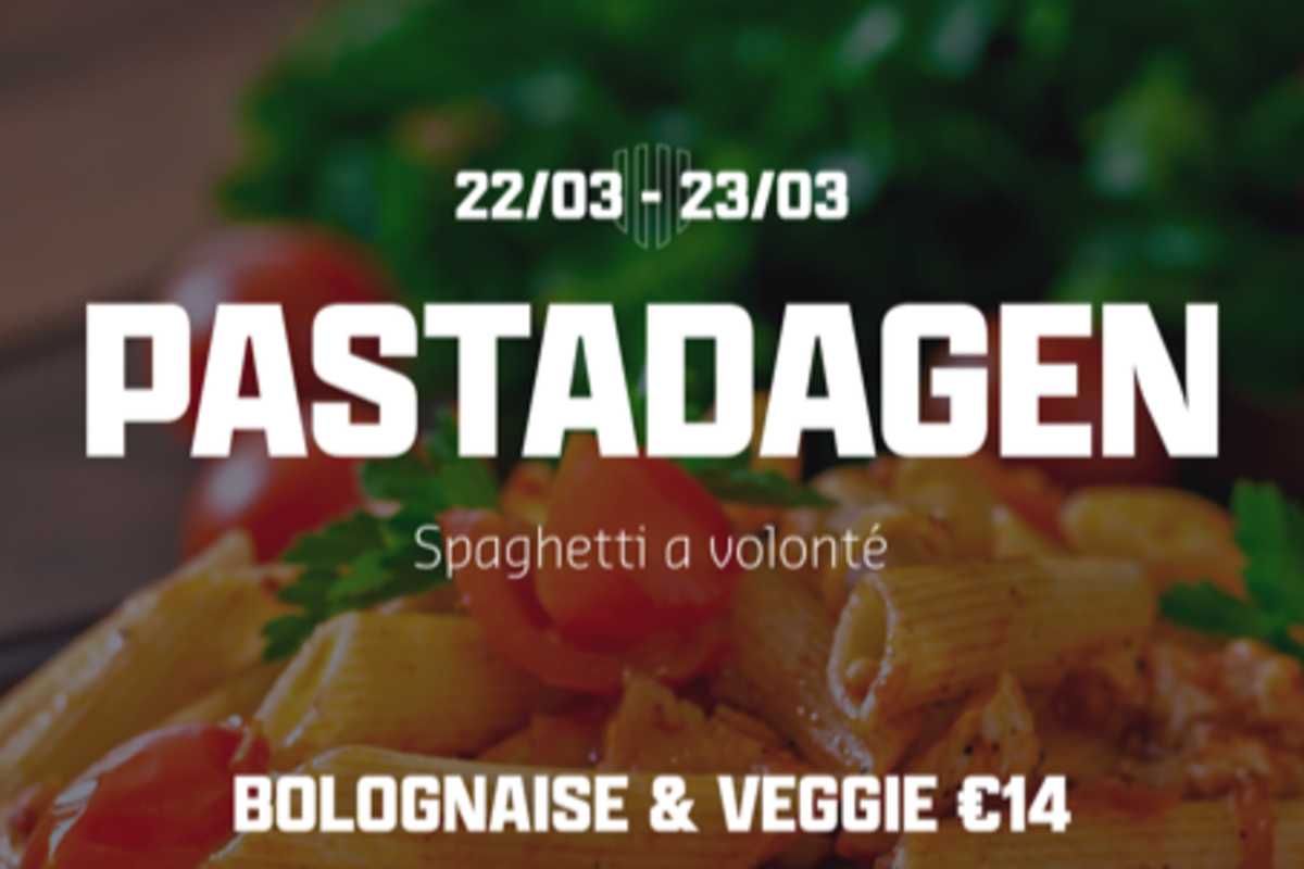 Geniet van onze heerlijke pasta en steun onze club
